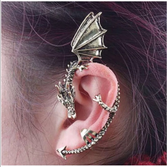 Dragon  punk rock ear cuff - Picture 4 of 11